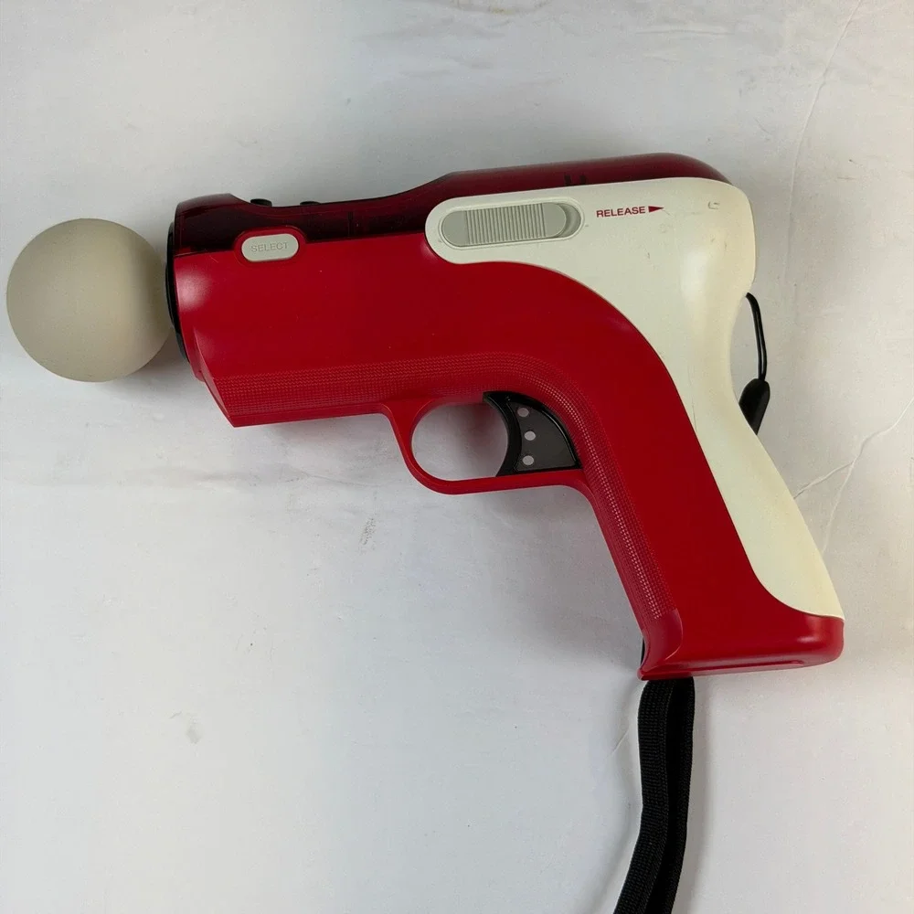 Sony PlayStation Move Shooting Attachment Red White & PS Eye Camera Bundle PS3